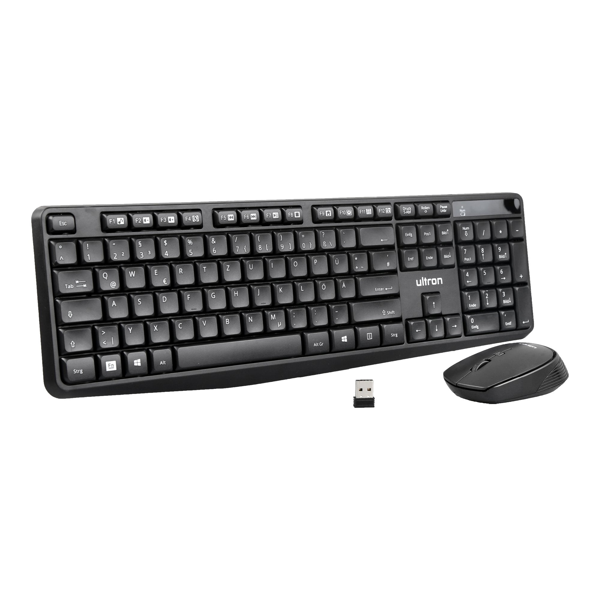 Teclado Alemán + Ratón Ultron Umc300 Rf Inalámbrico Negro