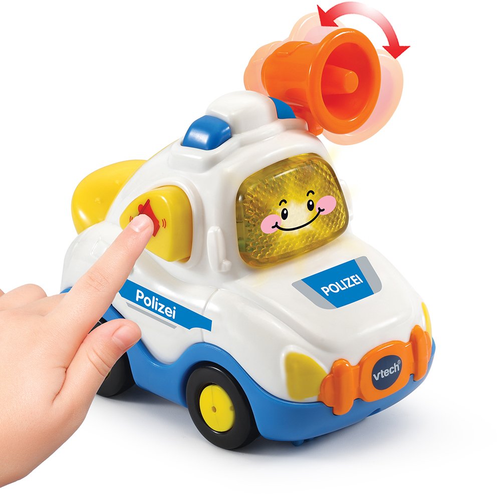 Vtech Hace Velocistas De Bebé: Policía, Jugando Vehículo Blanco/Azul 80-517204