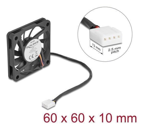EAN 4043619672943 - DeLOCK 67294 sistema de refrigeración para ordenador Carcasa del ordenador Ventilador 6 cm Negro 1 pieza( imagen 3