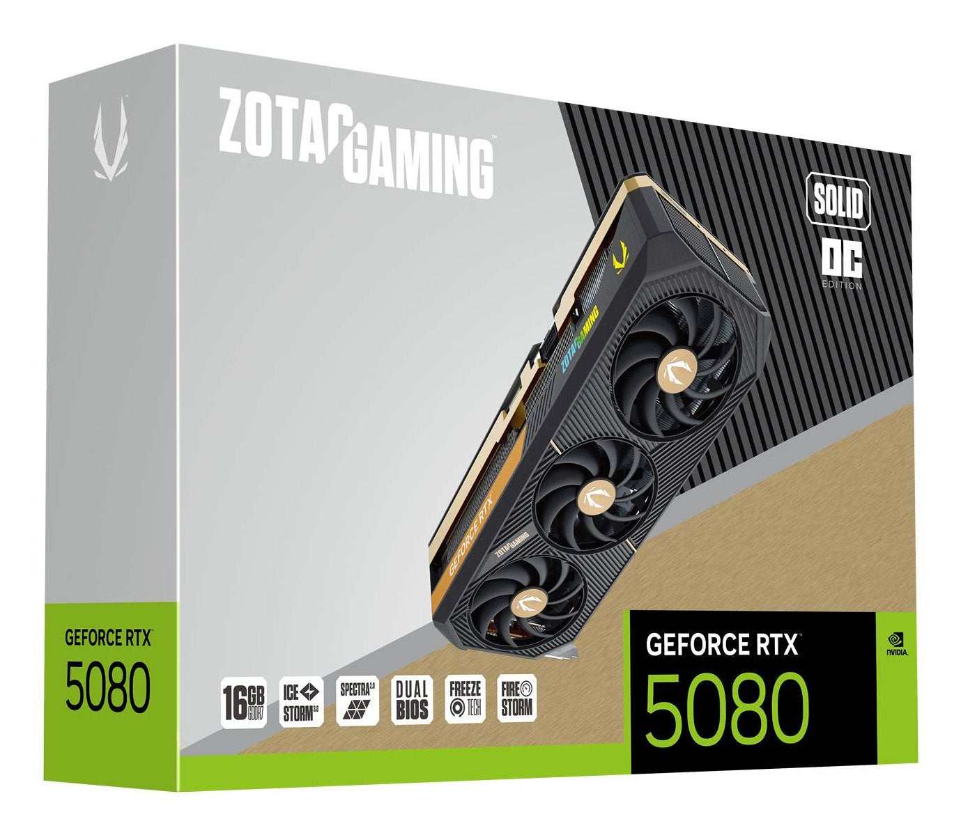 Tarjeta Grafica Zotac Rtx 5080 Solid Oc 16gb Gddr7 256 Bits