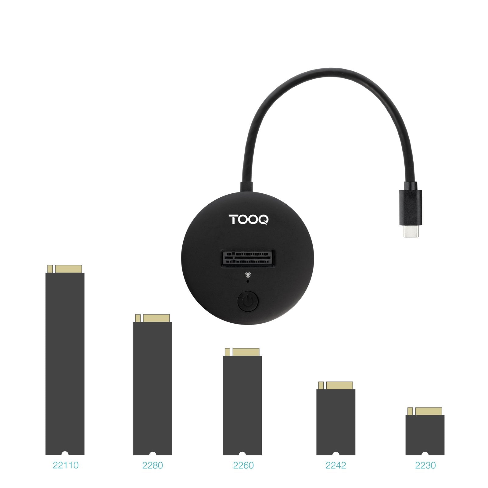 Docking Station Para Ssd M2 Sata Nvme Tooq Tqds-100b