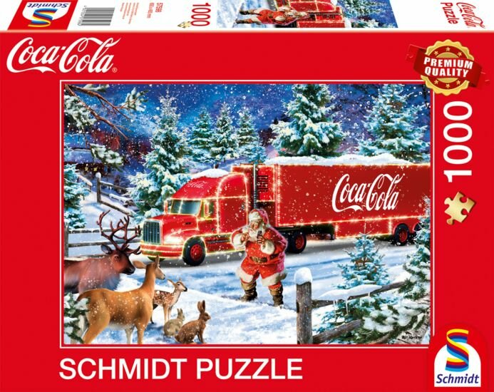 Schmidt Games Coca Cola: Truck De Navidad, Rompecabezas 1000 Partes 57598