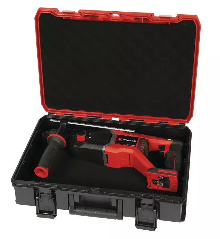Taladro Percutor Inalámbrico Profesional Einhell Tp-Hd 18/26 D Li Bl - Solo 4514270 (Negro/Rojo, Sin Batería Ni Cargador, En Estuche Electrónico)