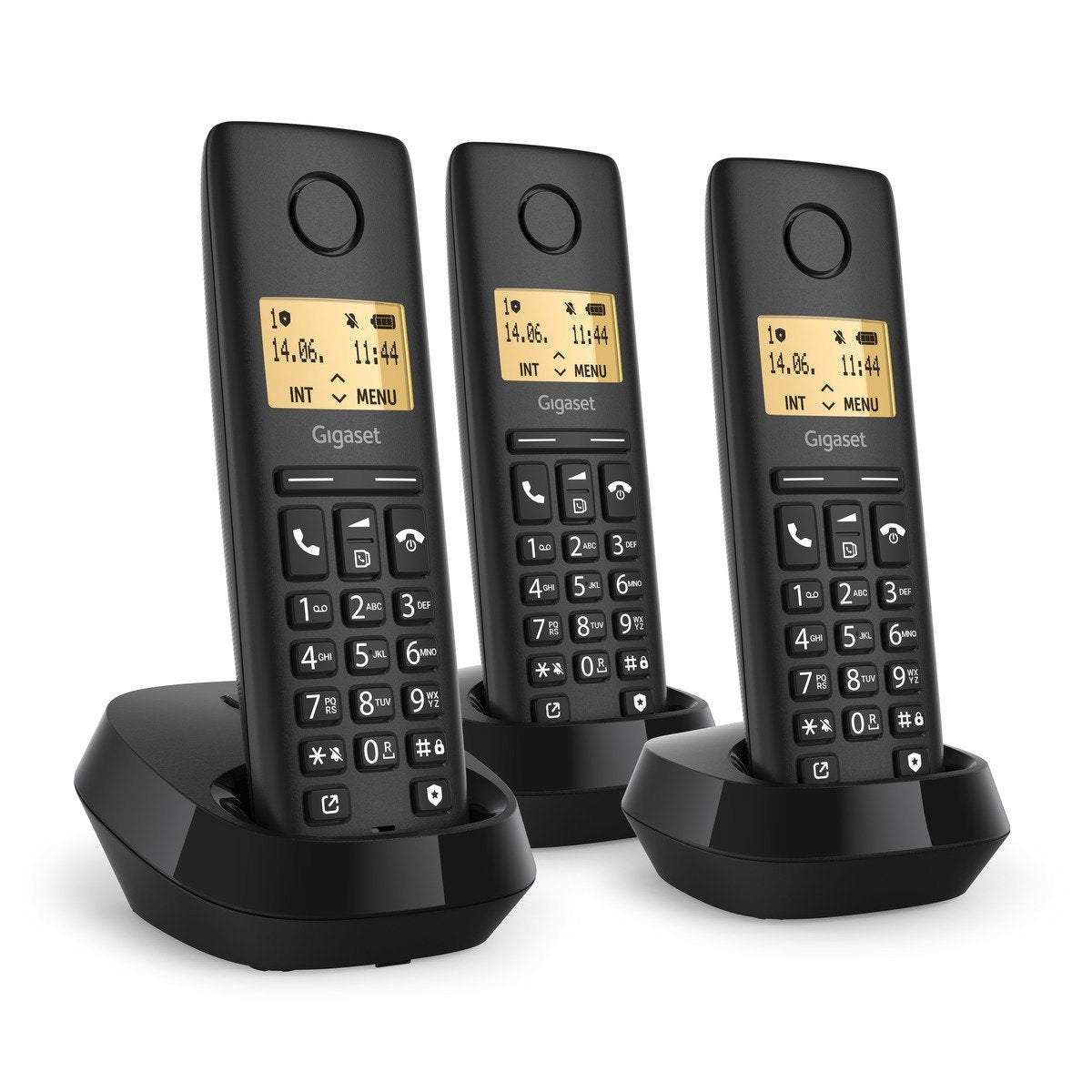 EAN 4250366871561 - Gigaset PURE 100 trio Teléfono DECT/analógico Identificador de llamadas Negro imagen 1