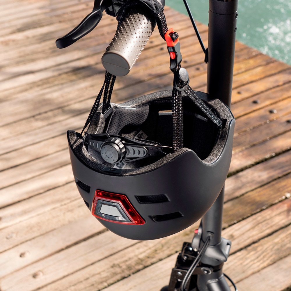 Casco Youin Homologado Color Negro Talla L Con Led Frontal Y Trasero