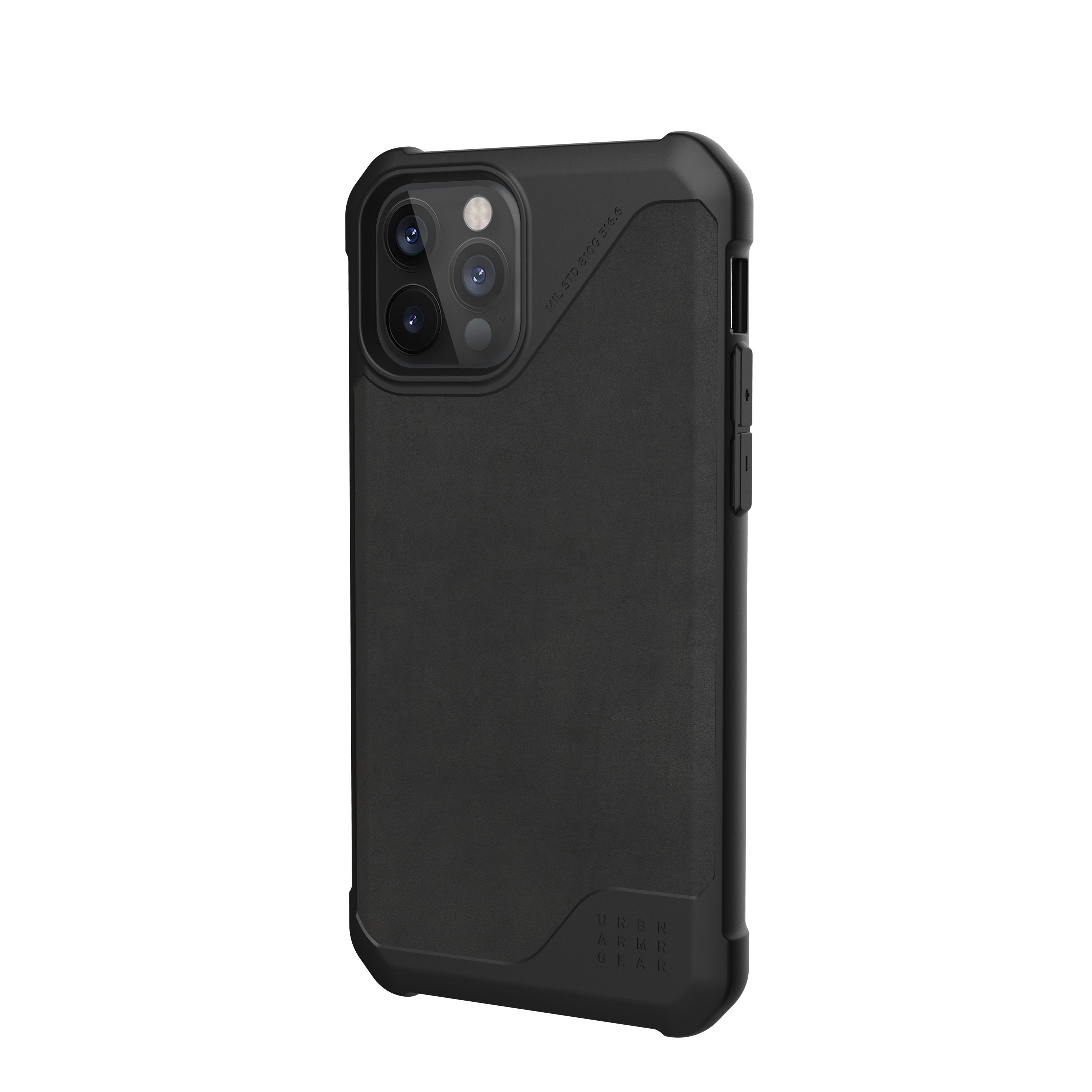 Uag Funda Protectora Para Apple Iphone 12 / 12 Pro (6,1") Metropolis Lt Leather Negro, 2 Años.