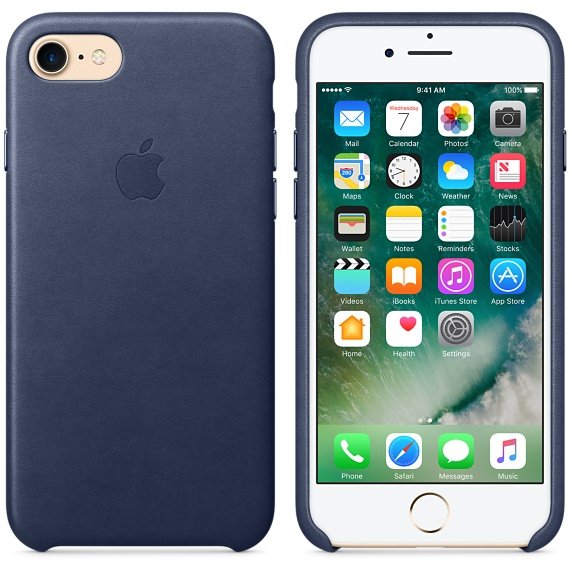 Apple Case Iphone 7 Leather Case Midnight Blue Mmy32zm-A