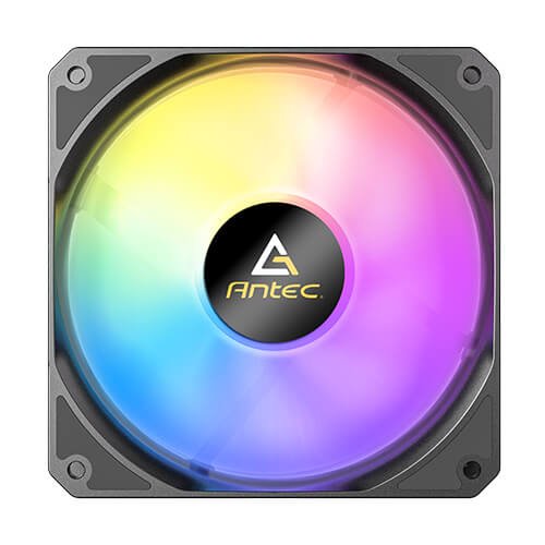 Kit 3 Ventiladores Pc Auxiliar P12 A-Rgb Negro Antec Pack De 3/ Argb Pwm 120mm/ Anti-Vibration