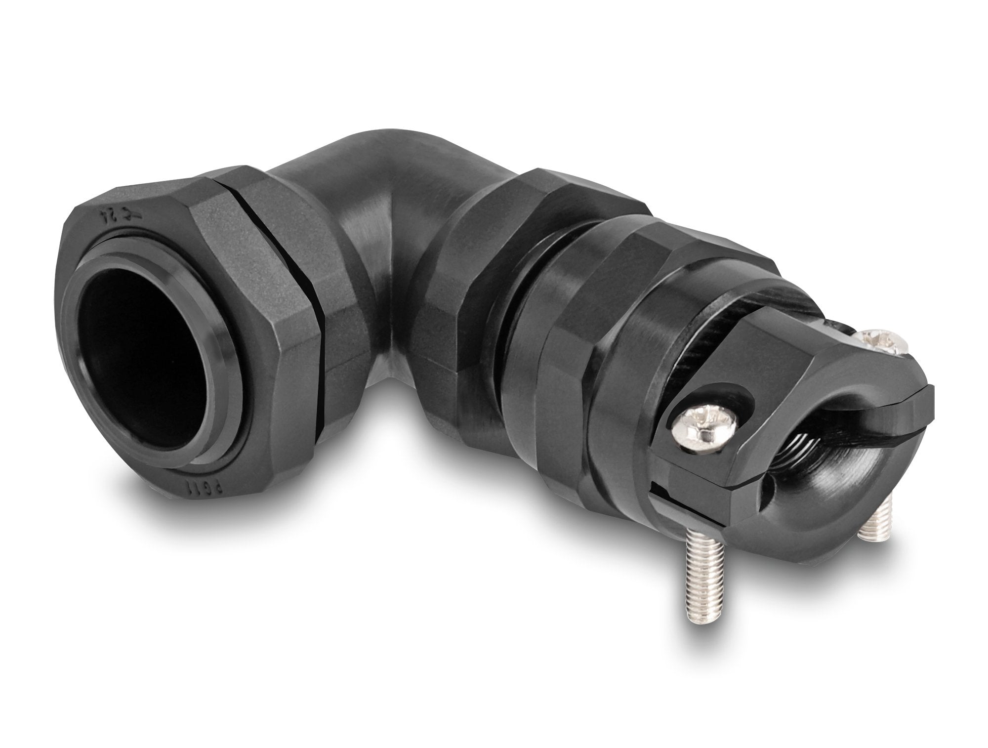 Delock 60593 Prensaestopas Con Alivio De Tensión Y Protección Contra La Flexión Ángulo De 90 ° Pg11 Negro