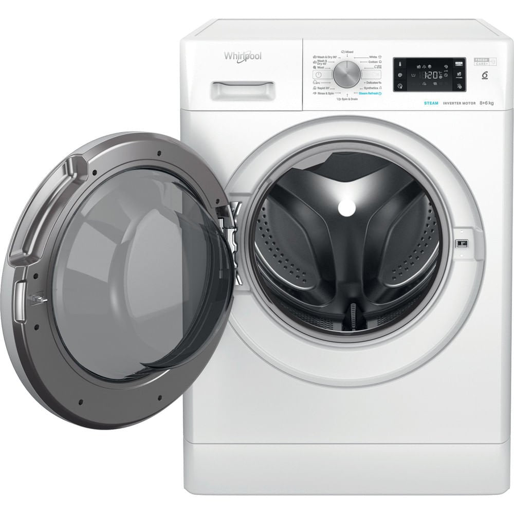 EAN 8003437057328 - Whirlpool FFWDB 864489 SV EE lavadora-secadora Independiente Carga frontal Blanco imagen 3