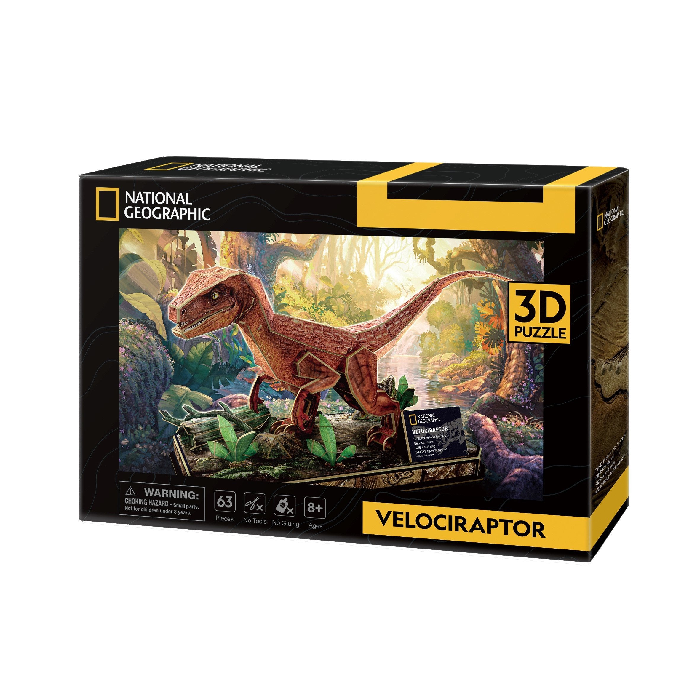 EAN 6944588200534 - CubicFun Velociraptor Puzle 3D 63 pieza(s) Animales imagen 3