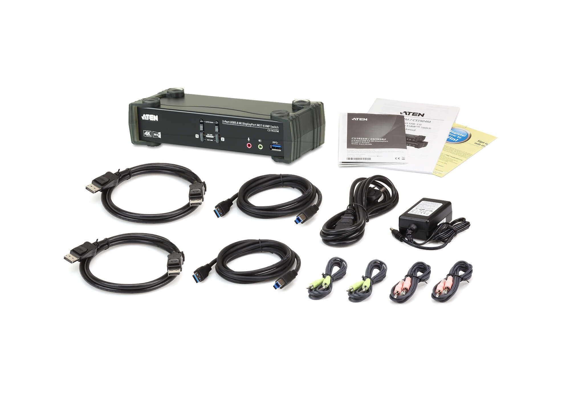 EAN 0672792007743 - ATEN CS1922M interruptor KVM Negro imagen 4