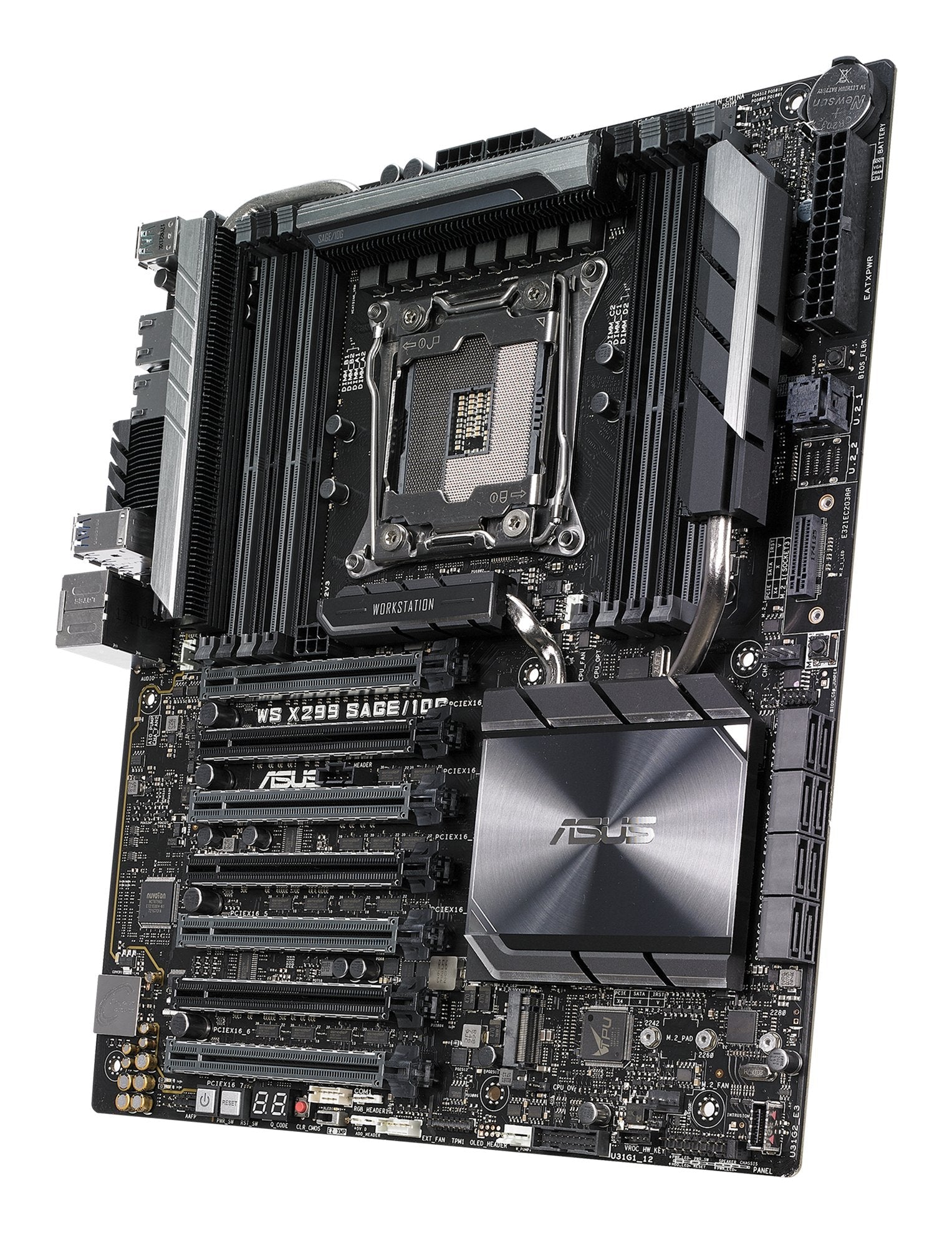 Placa Base Asus Lga2066 Ws X299 Sage/10g Ce Ddr4 Snd+Gln+U3.1+M2 Sata6gb/S
