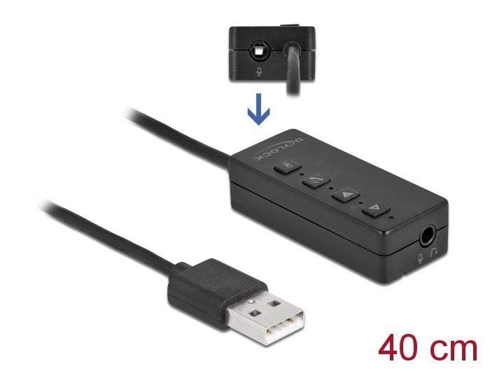 EAN 4043619667314 - DeLOCK 66731 cable de audio 0,4 m 2 x 3.5mm USB tipo A Negro imagen 2