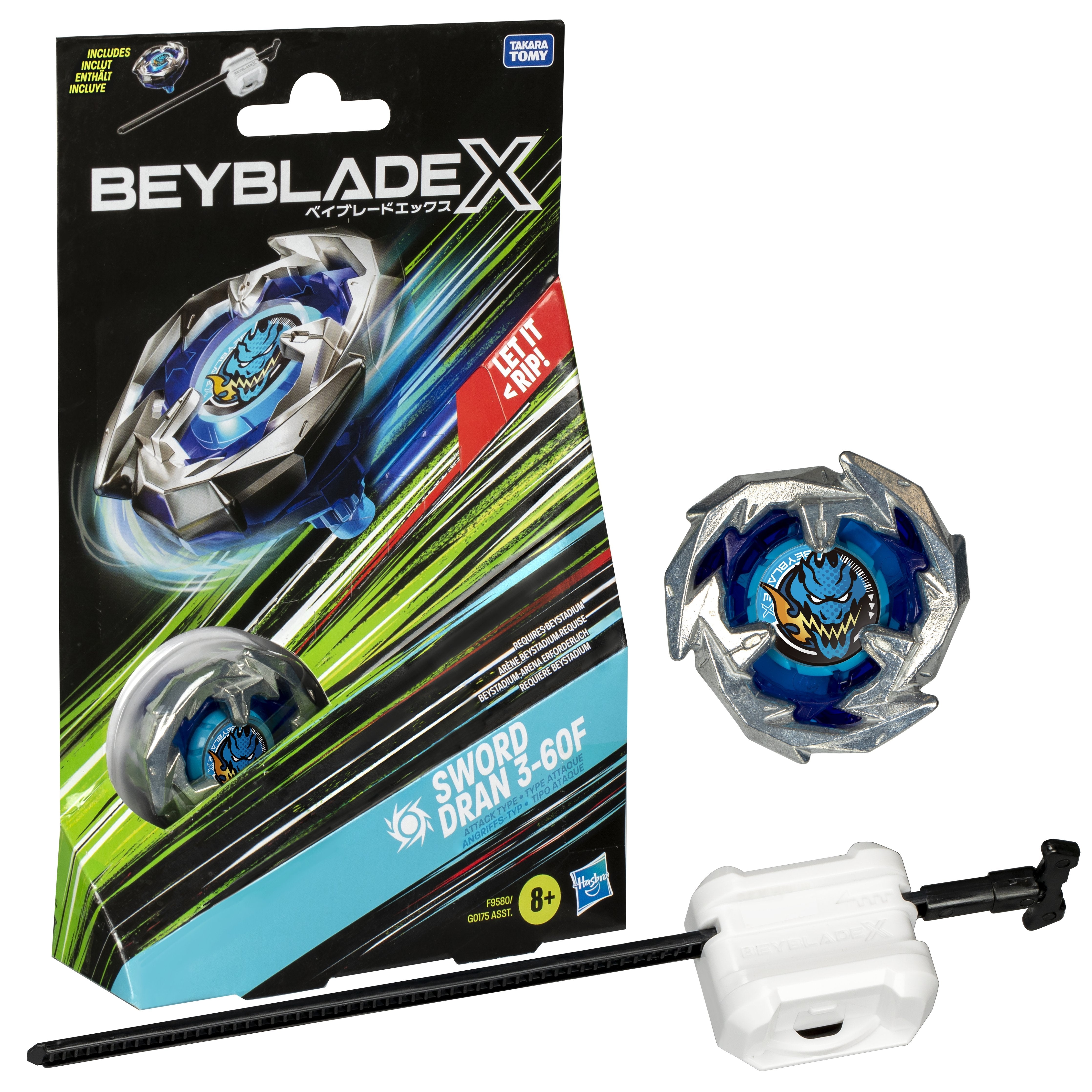 Juego Kit Inicial Sword Dran 3-60f Beyblade X Surtido