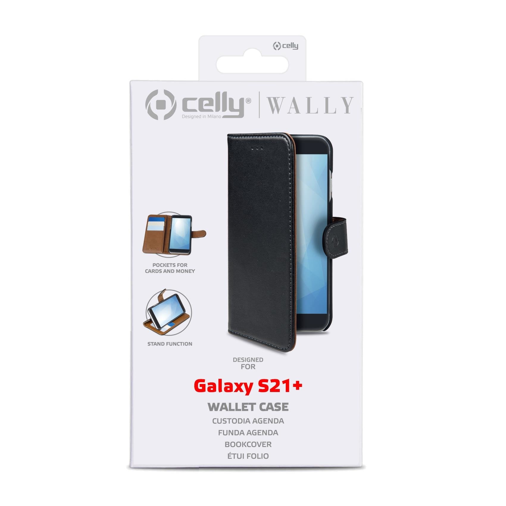 EAN 8021735763901 - Celly Wally funda para teléfono móvil 17 cm (6.7") Folio Negro, Marrón imagen 4