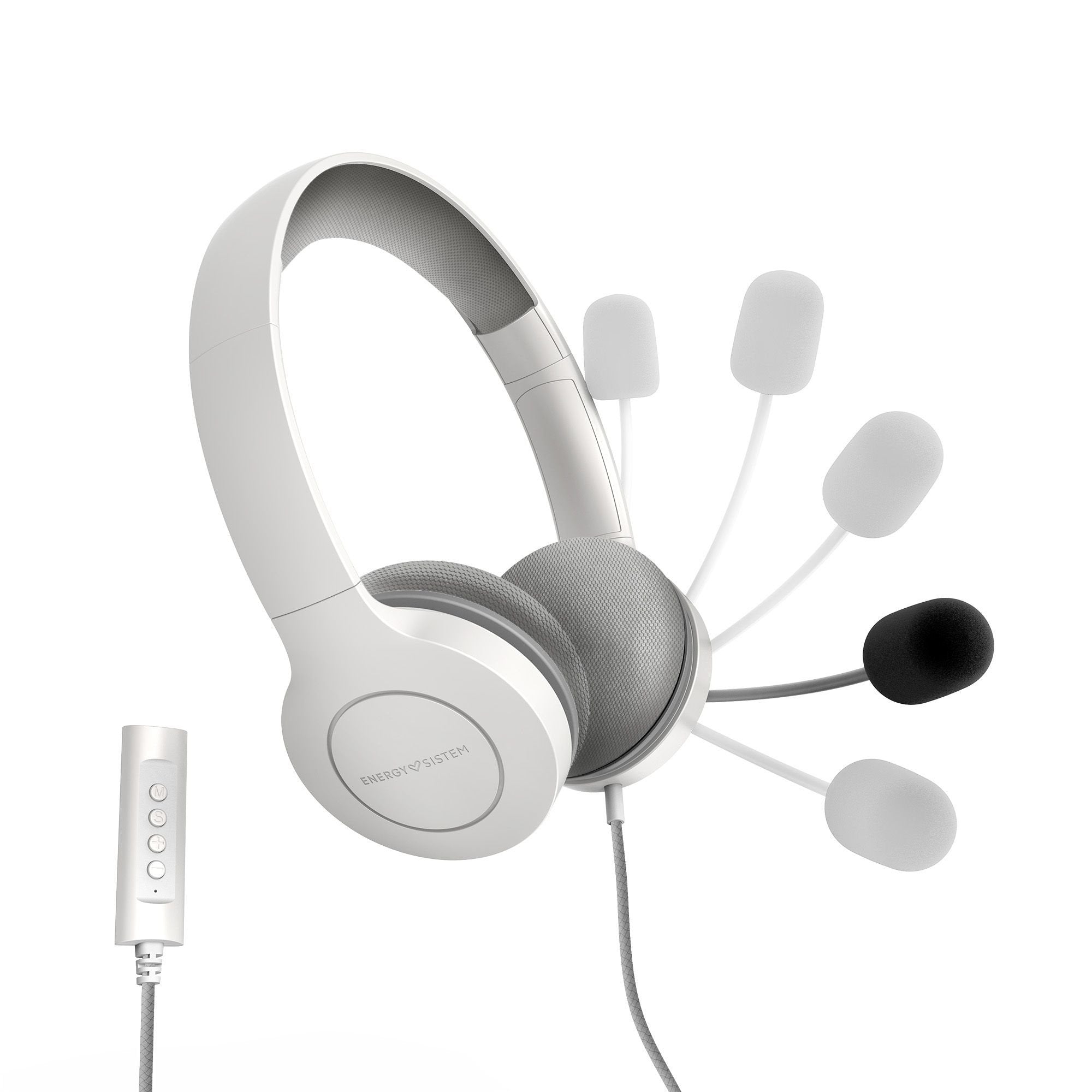 EAN 8432426452156 - Energy Sistem 452156 auricular y casco Auriculares Alámbrico Diadema Llamadas/Música USB tipo A Blanco imagen 4