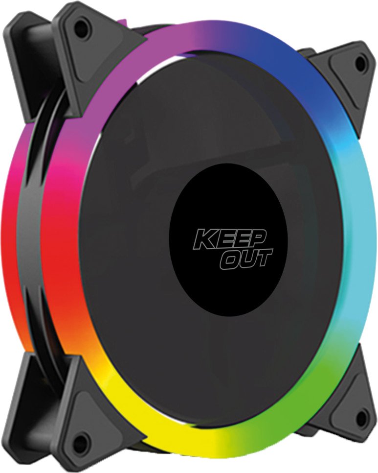 EAN 8435099534037 - KeepOut XFC-120SR sistema de refrigeración para ordenador Carcasa del ordenador Ventilador 12 cm Negro imagen 2