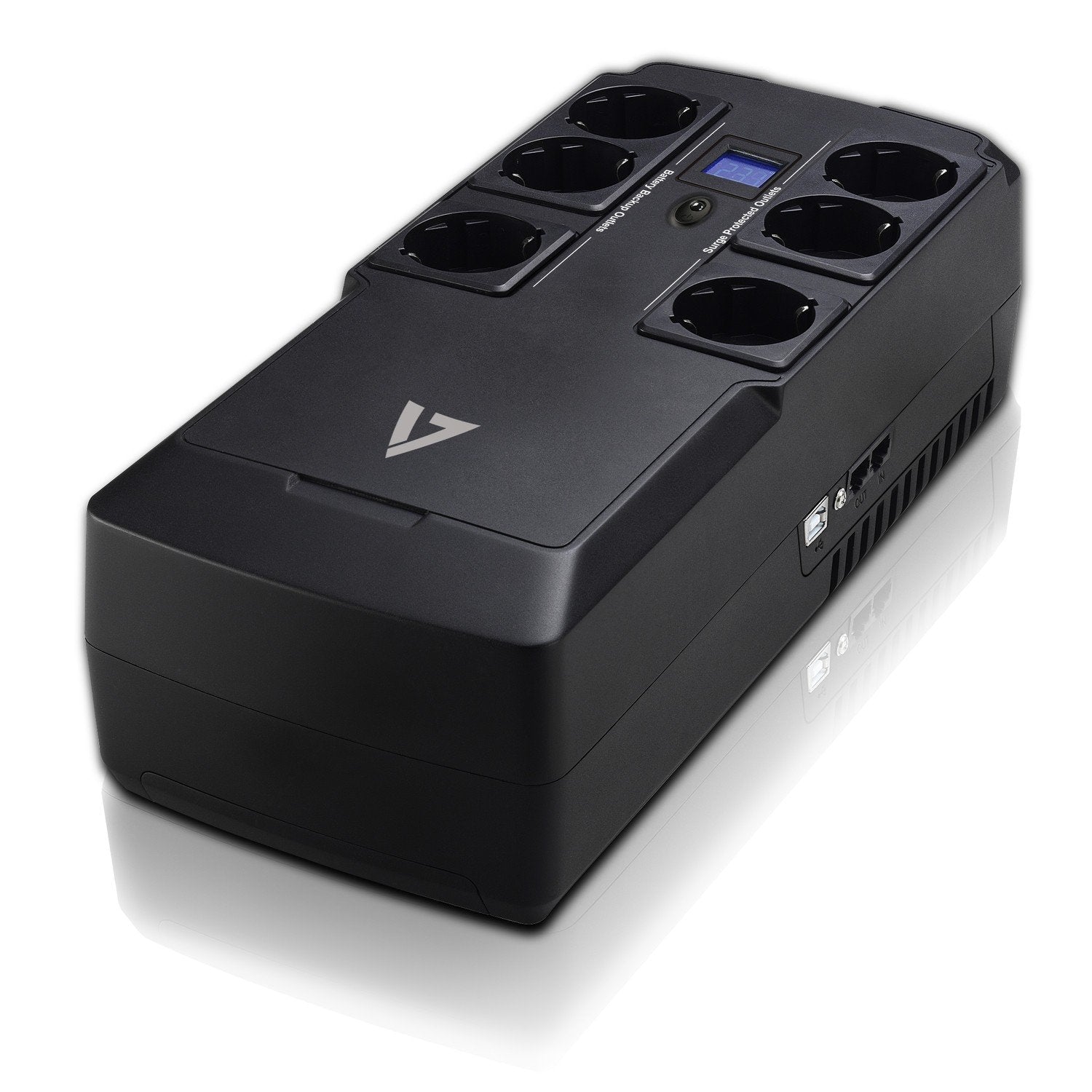 EAN 662919091397 - V7 UPS1DT750-1E sistema de alimentación ininterrumpida (UPS) 0,75 kVA 450 W 6 salidas AC imagen 1
