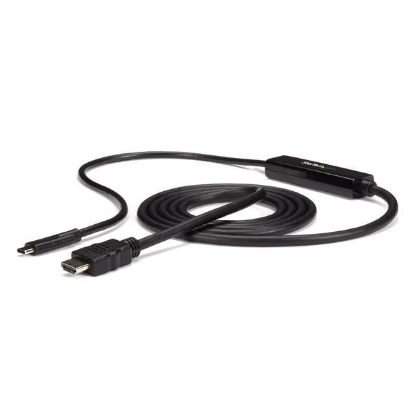 EAN 0065030865128 - StarTech.com CDP2HDMM1MB adaptador de cable de vídeo USB Tipo C Negro imagen 1