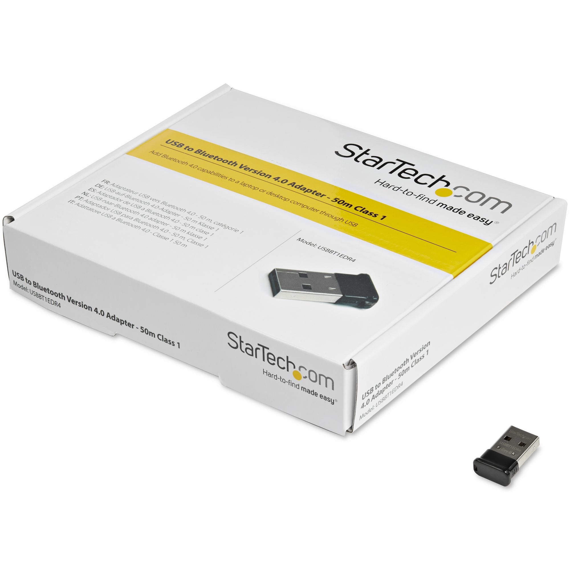Startech Adaptador Usb 2.0 Bluetooth 4.0 Edr Negro Usbbt1edr4