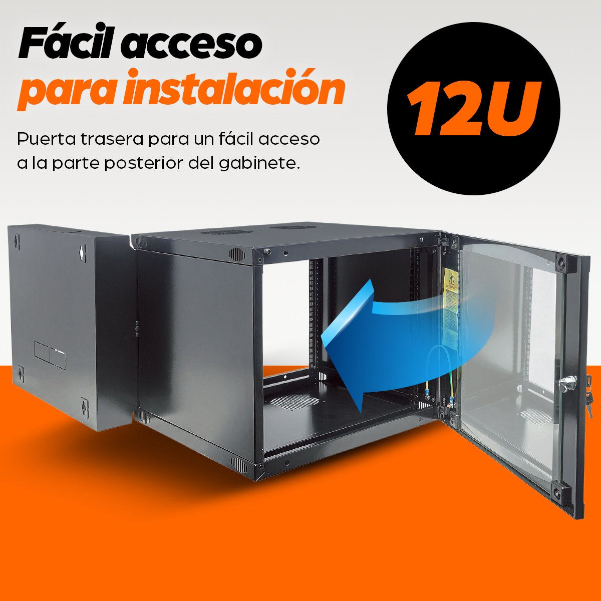 EAN 0766623713863 - Intellinet 713863 armario rack 12U Bastidor de pared Negro imagen 9