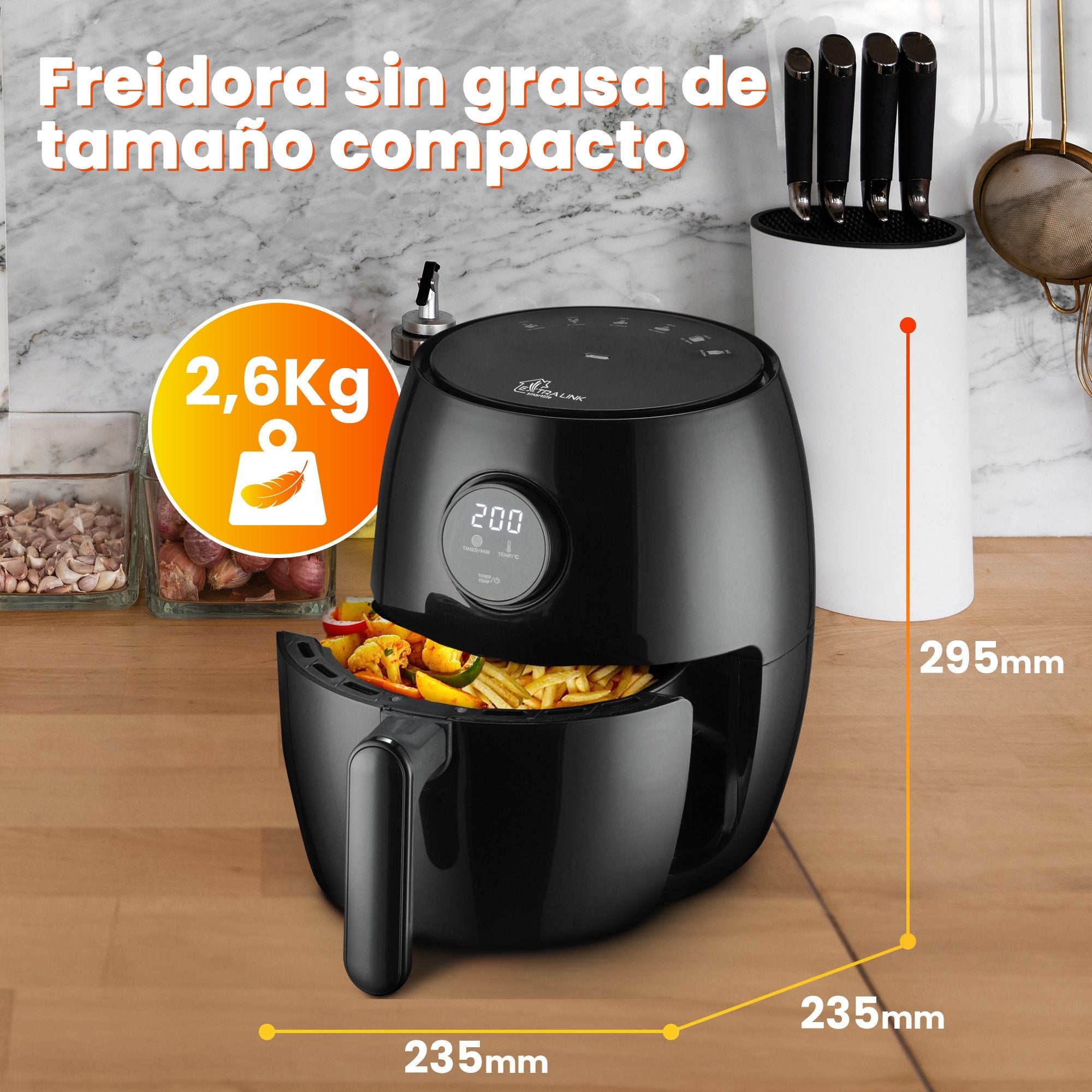 Extralink Smart Life Air Fryer 2l Eu Sj-200