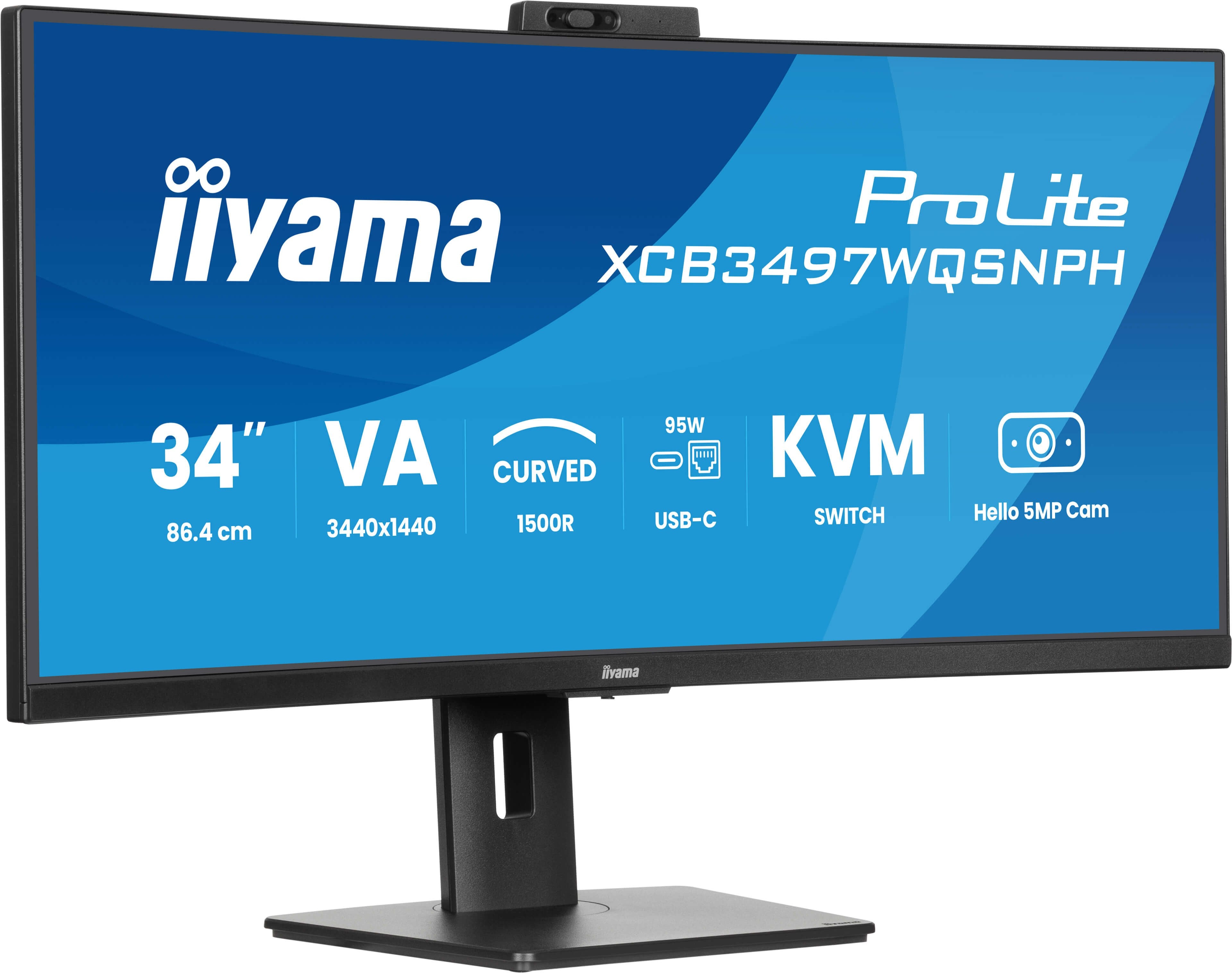 EAN 4948570125296 - iiyama ProLite XCB3497WQSNPH-B1 pantalla para PC 86,4 cm (34") 3440 x 1440 Pixeles UltraWide Quad HD LED imagen 2