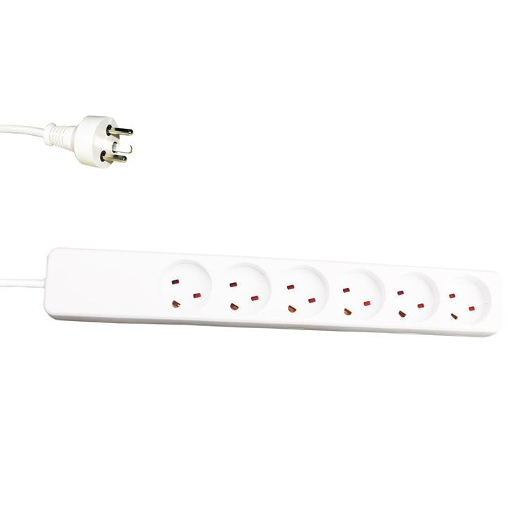 EAN 5714590000535 - Garbot 24155124-3EE base múltiple 3 m 6 salidas AC Interior Blanco imagen 1