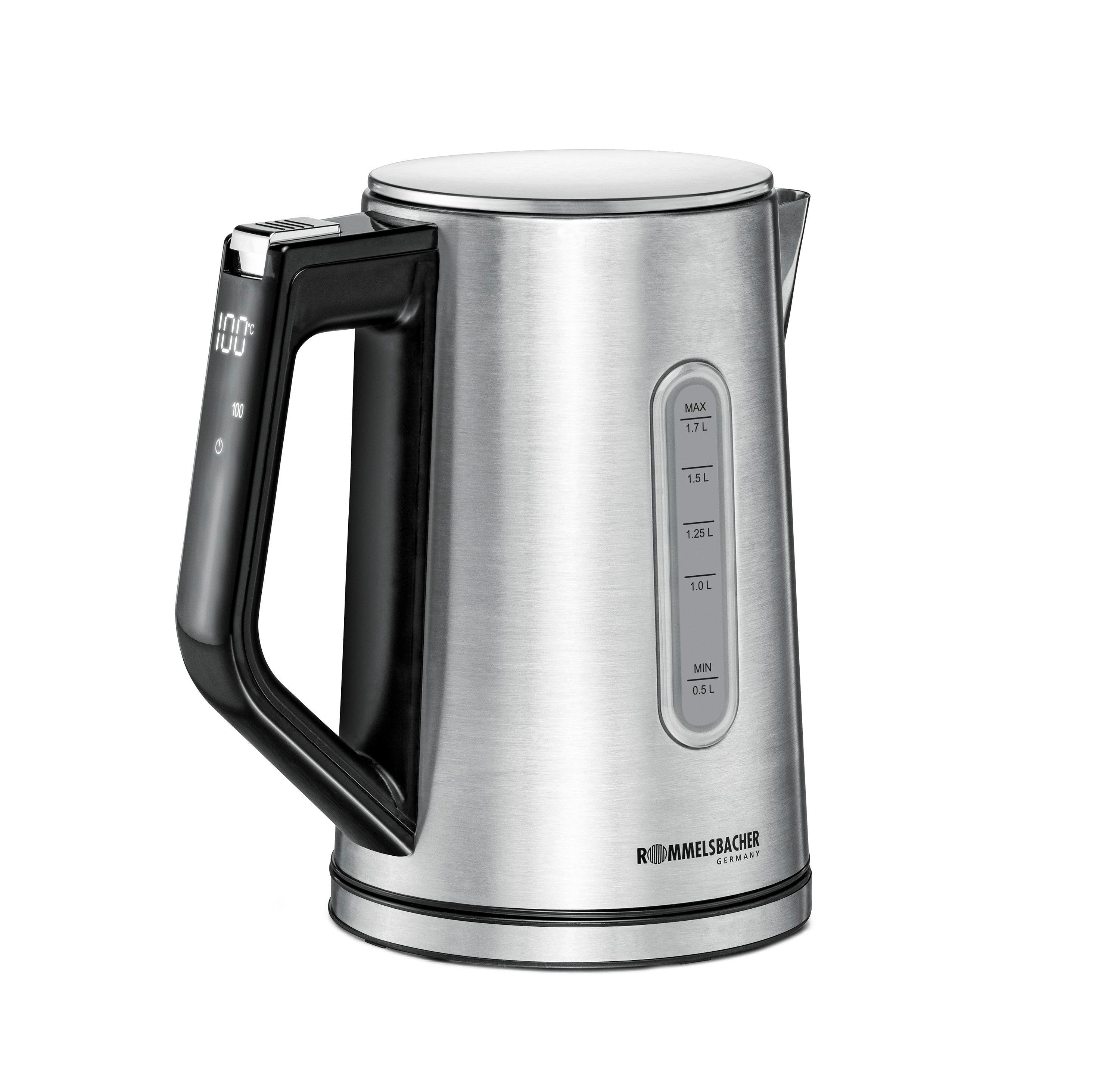 EAN 4001797881007 - Rommelsbacher Wasserkocher WK 3000 tetera eléctrica 1,7 L 3000 W Negro, Acero inoxidable imagen 2