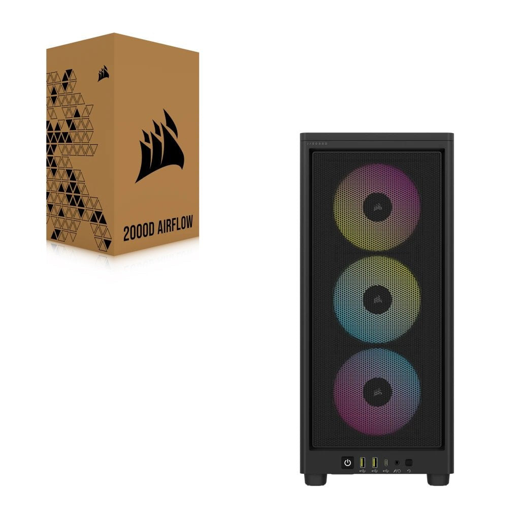 Caja Mini Itx Icue 2000d Rgb Airflow Black Corsair