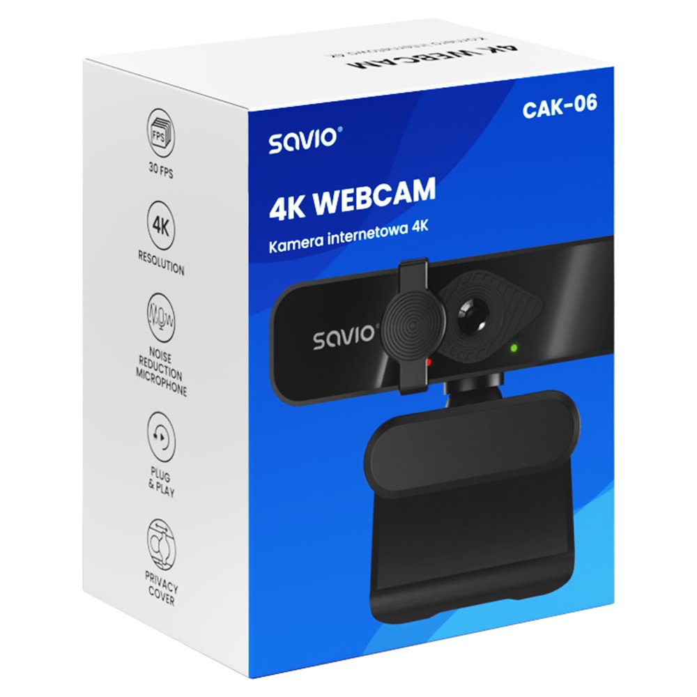 Cámara Savio Web 4k Cak-06