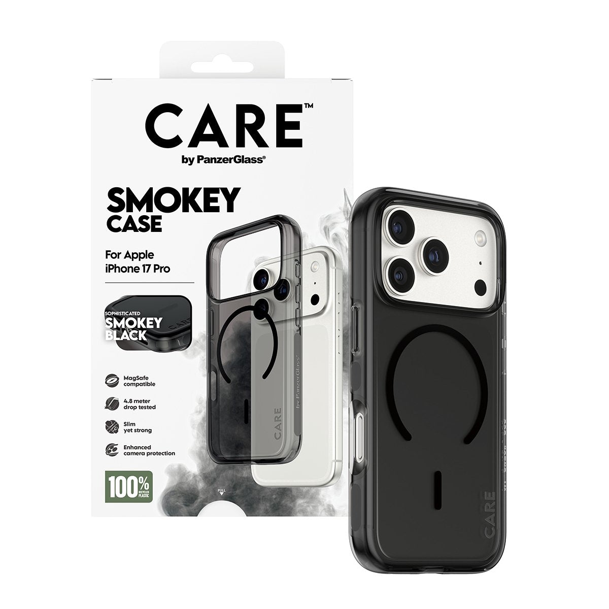 EAN 5715685026973 - PanzerGlass CARE by ® Flagship Case Urban Explorer Smokey w. Black MagSafe iPhone 17 Pro funda para teléf imagen 5