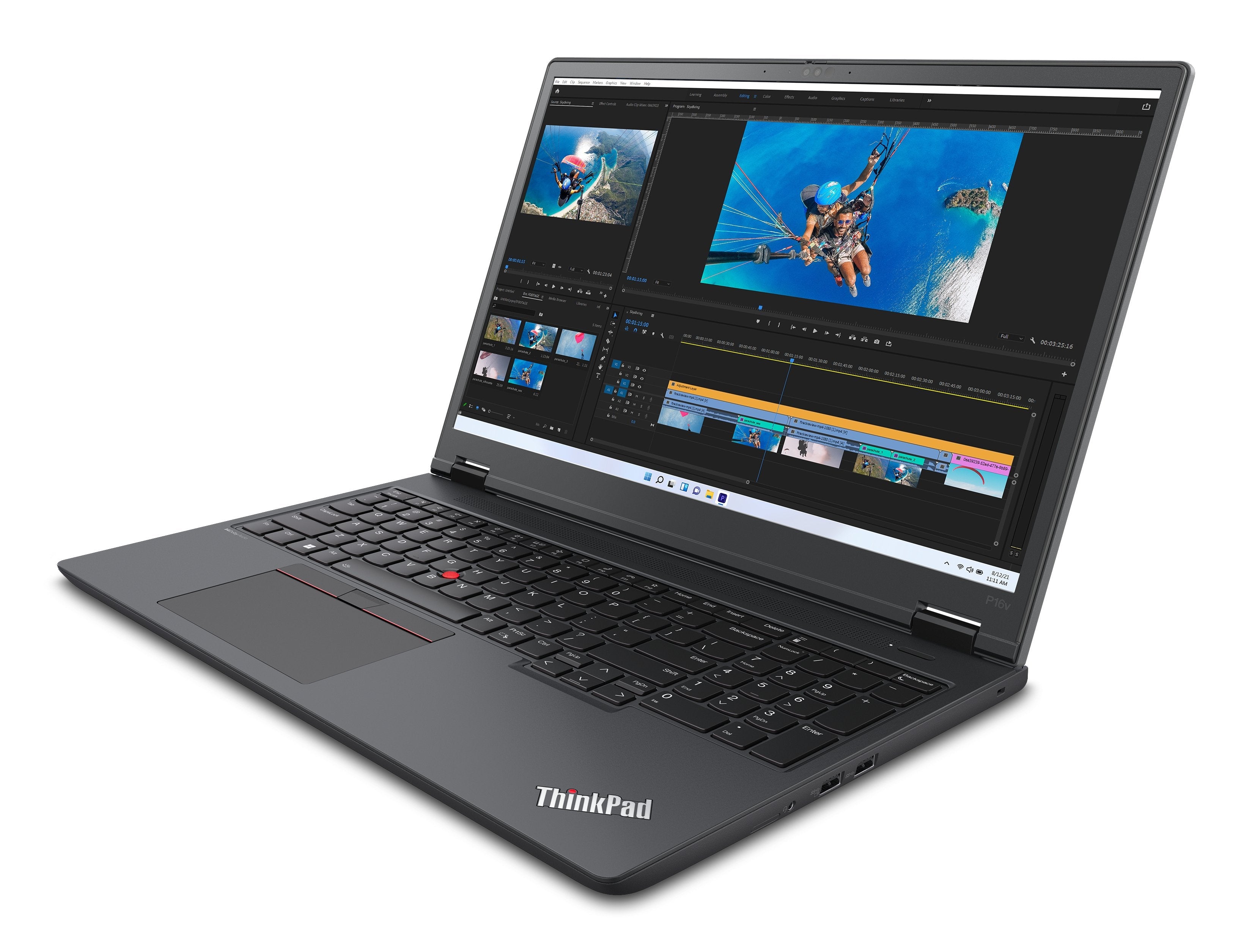 Portatil Workstation Lenovo Thinkpad P16v Amd Ryzen 9 Pro 7940hs 16" Wuxga 32 Gb Ddr5-Sdram 1 Tb Ssd Nvidia Rtx 2000 Ada (802.11ax) W 11 Pro Negro