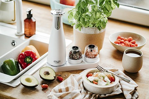 EAN 5903887809788 - Adler AD 4449W molinillo de especias Juego de salero y pimentero Acero, Blanco imagen 9