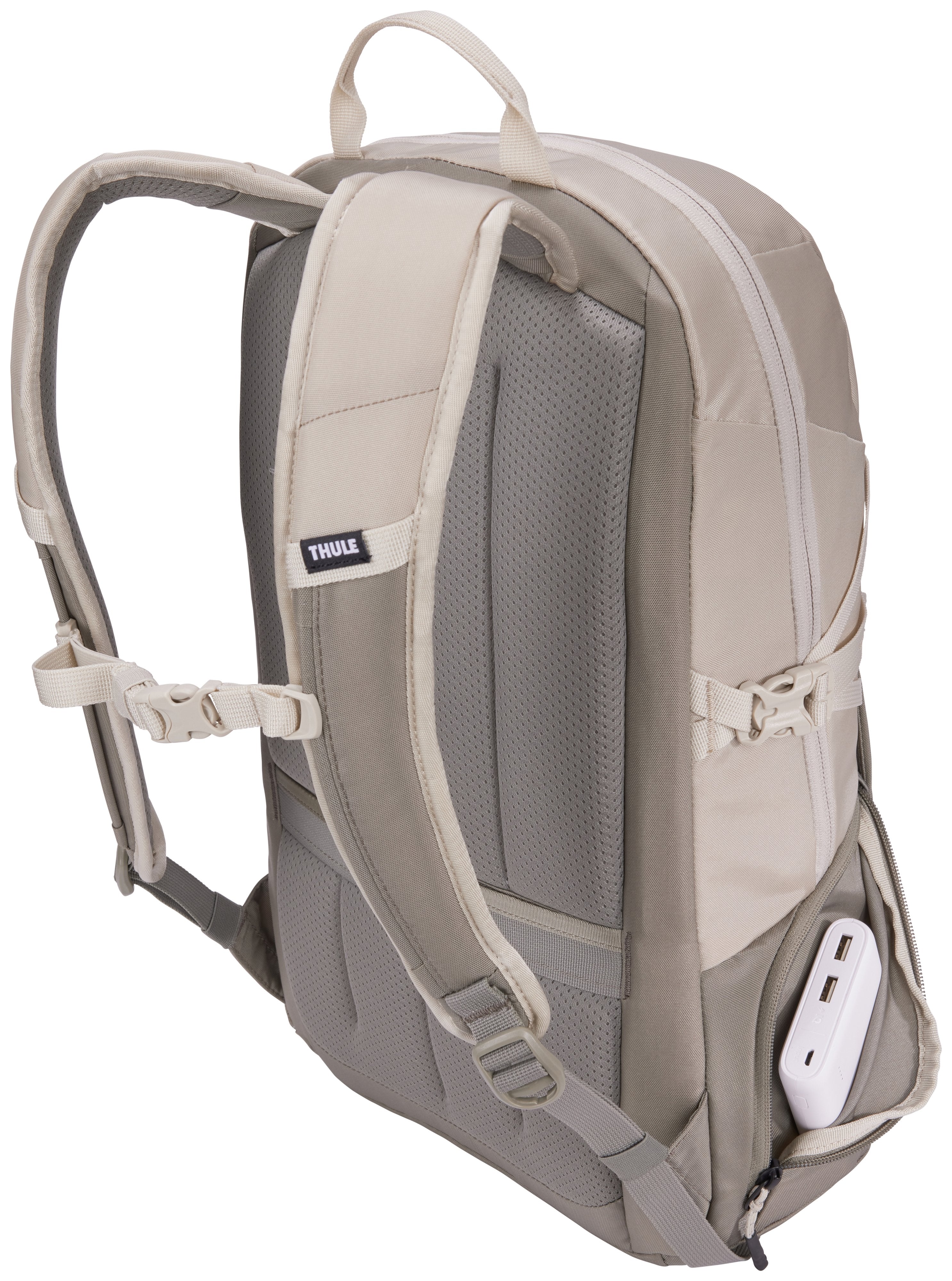 Thule Enroute Tebp4116 - Pelican/Vetiver Mochila Mochila Informal Gris, Blanco Nylon Beige, Ciudad, 39,6 Cm (15.6"), Compartimento Del Portátil, Nylon