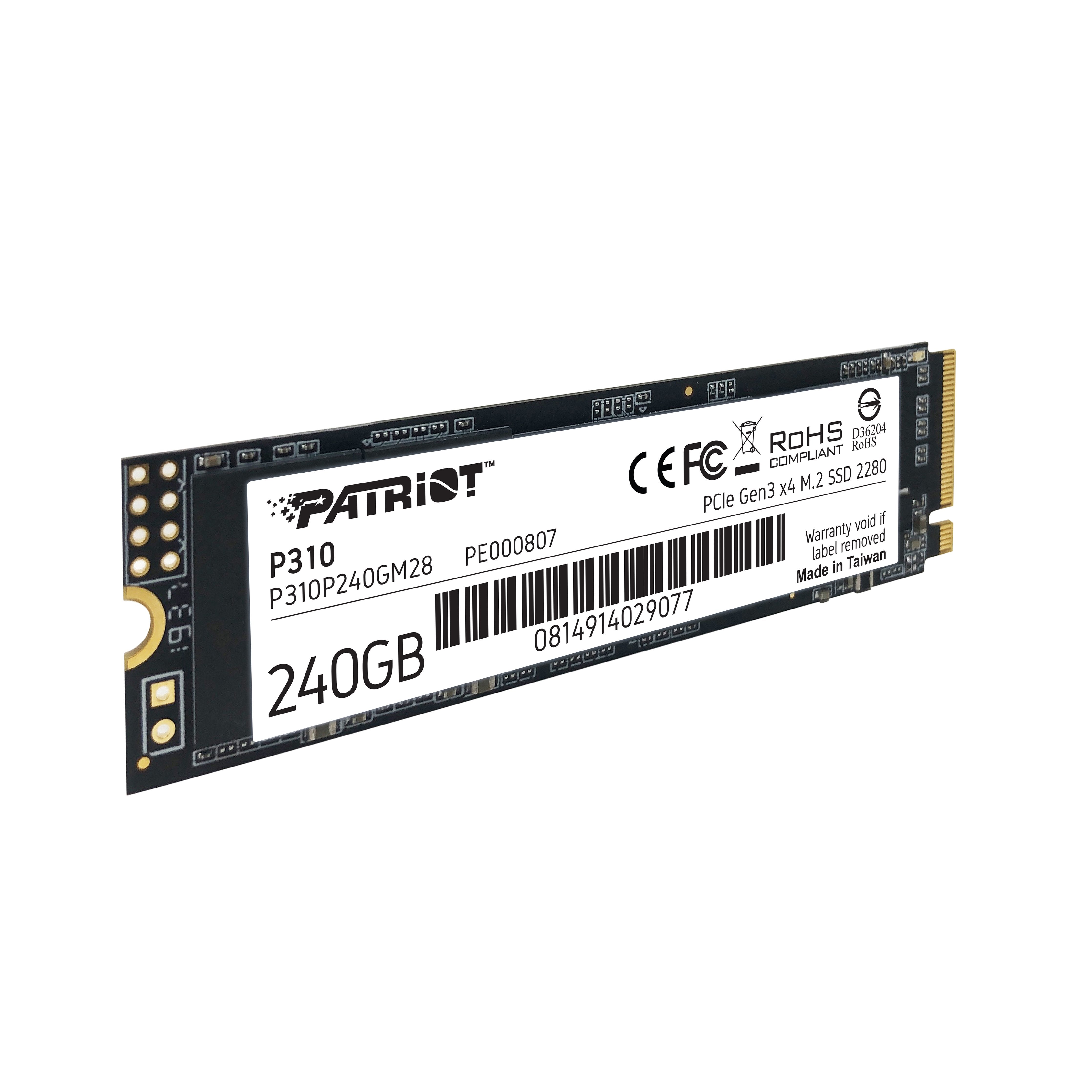 EAN 0814914029077 - Patriot Memory P310 240 GB M.2 PCI Express 3.0 NVMe imagen 4