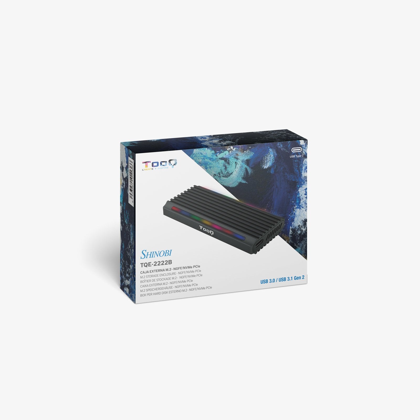 EAN 8433281011373 - TooQ Shinobi Caja externa para unidad de estado sólido (SSD) Negro M.2 imagen 9