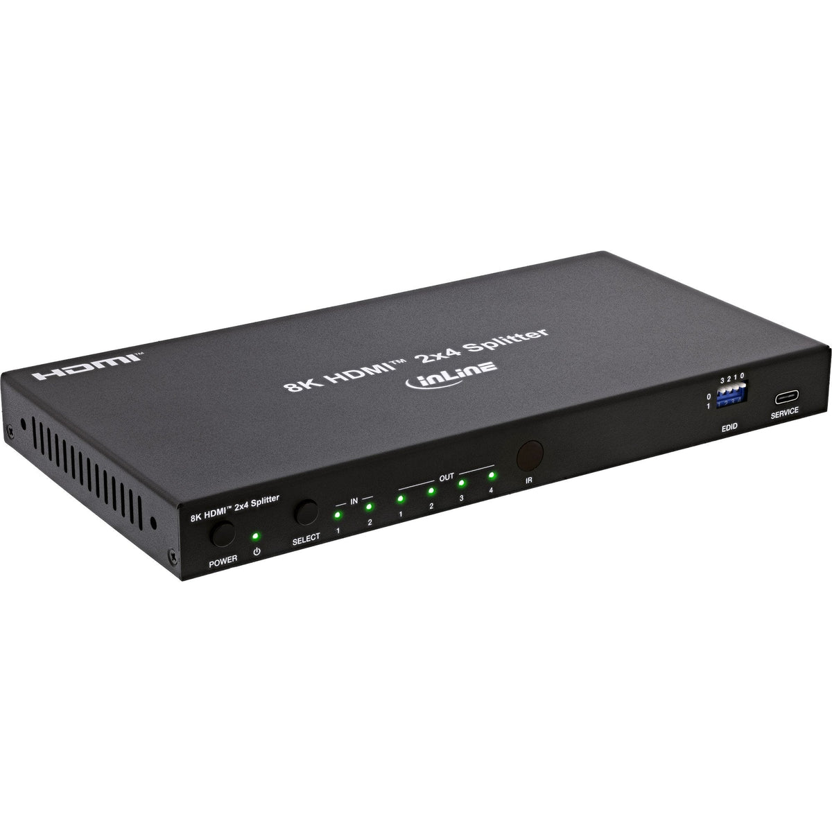 Splitter Hdmi 2x4 Puertos 8k 60hz Inline 2x4, Hdmi 8k/60hz (4k120hz)