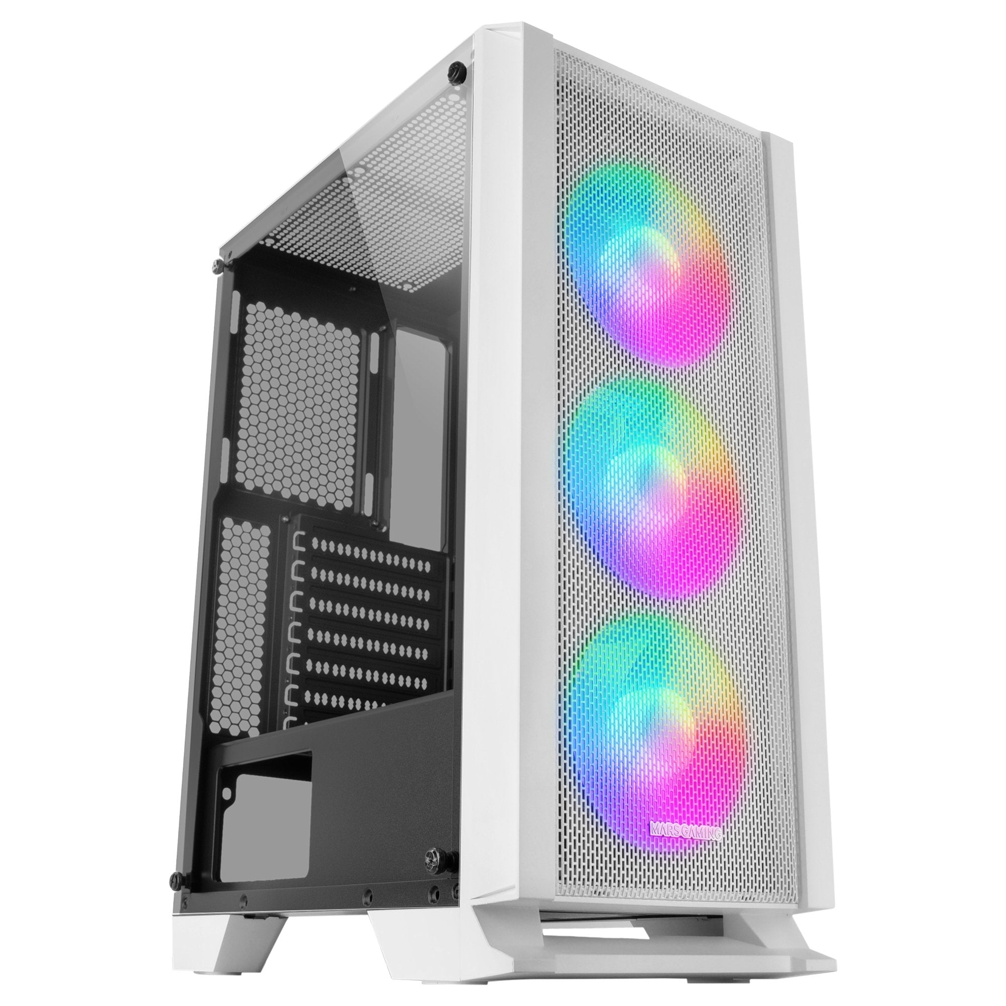 Caja Pc Marsgaming Atx Mcc Frgb Blanco