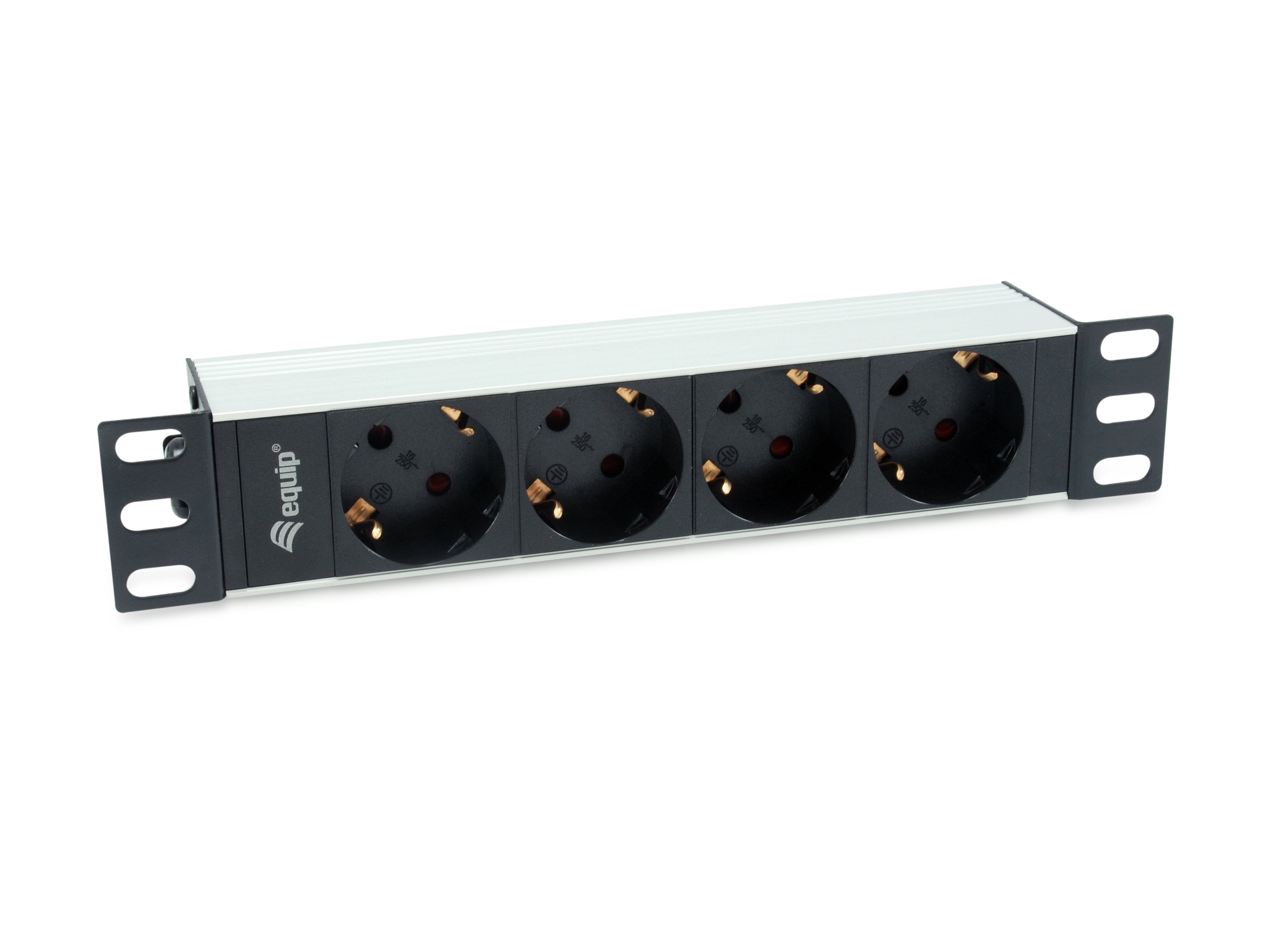 EAN 4015867223093 - Equip 333311 unidad de distribución de energía (PDU) 4 salidas AC 1U Negro, Plata imagen 1