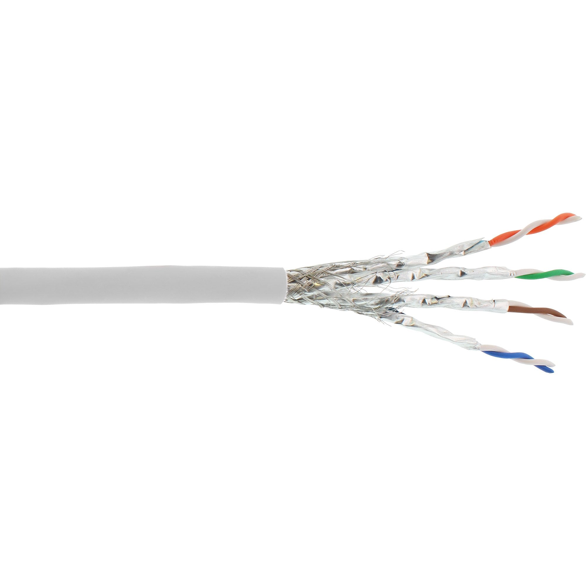 Cable De Red Inline S/Ftp Pimf Cat.6a Libre De Halógenos 500mhz Blanco 100m