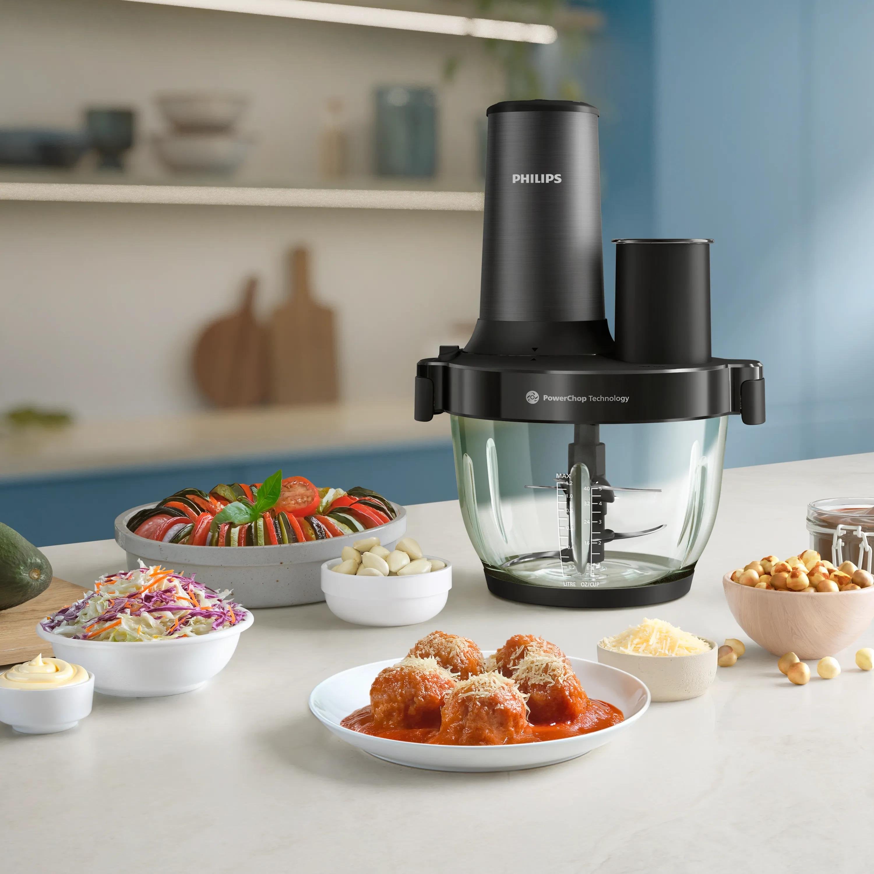 EAN 8720389066627 - Philips 5000 series HR1507/00 picadora eléctrica de alimentos 2 L 650 W Negro imagen 5