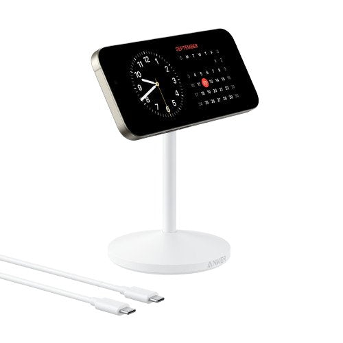EAN 0194644287009 - Anker MagGo Auriculares, Auriculares, Smartphone, Reloj inteligente Blanco USB Cargador inalámbrico Carga imagen 1