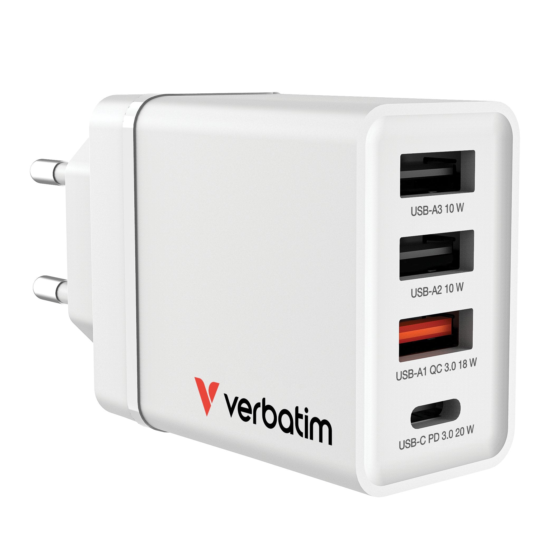 Cargador De Pared Verbatim Chr-30eu2 1xusb Tipo-C 3xusb 30w
