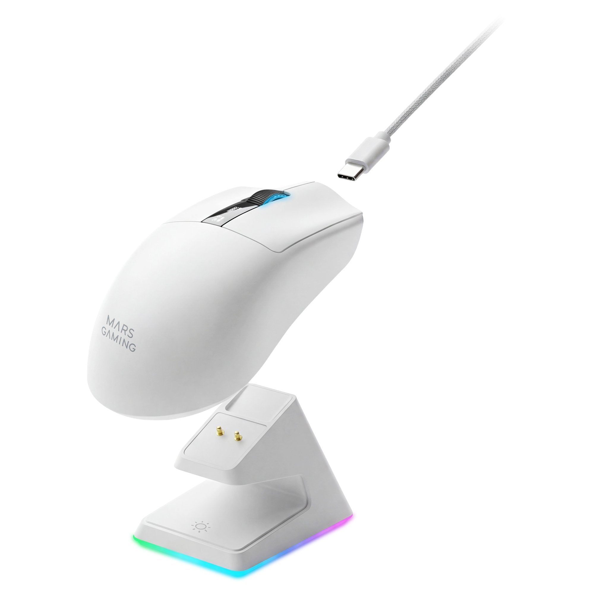 Ratón Gaming Inalámbrico Mars Gaming Mmw-Elite Batería Recargable Hasta 20000 Dpi Blanco