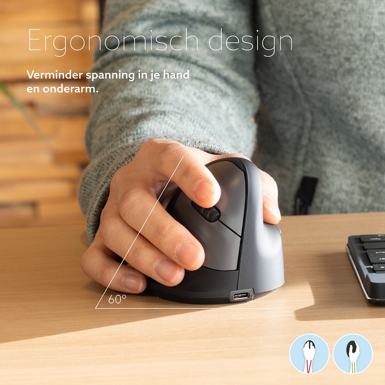 EAN 8719274491668 - R-Go Tools RGOHBRSWLBL ratón Oficina mano derecha Bluetooth 2400 DPI imagen 2