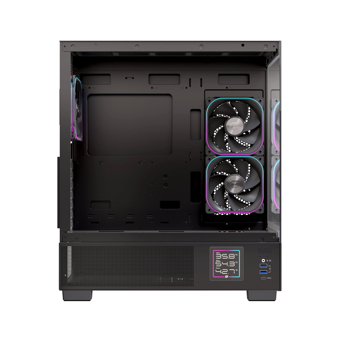 EAN 6977277360066 - Einarex EXCS-PR-51DR-B carcasa de ordenador Midi Tower Negro imagen 3