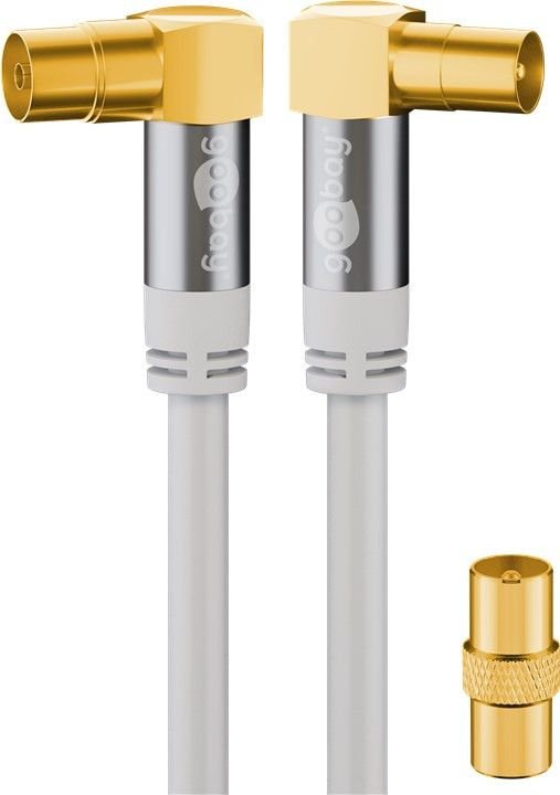 Goobay Cable De Antena (Tipo 135db), Coaxial 90 ° M/H 5 Metros 70422
