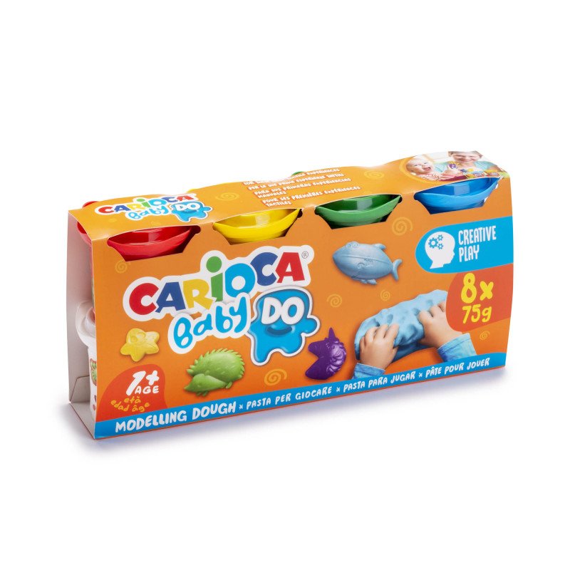 EAN 8003511431808 - Carioca 43180 compuesto para cerámica y modelaje Pasta para modelar 600 g Multicolor 8 pieza(s) imagen 1